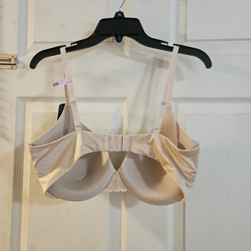 MAIDENFORM PUSH-UP BRA: CONVERTIBLE STRAPS: BEIGE: NEW WITH TAGS: SIZE 38D